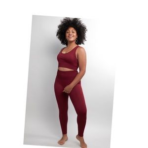 NWT Savvi Iris Leggings sz L in cranberry